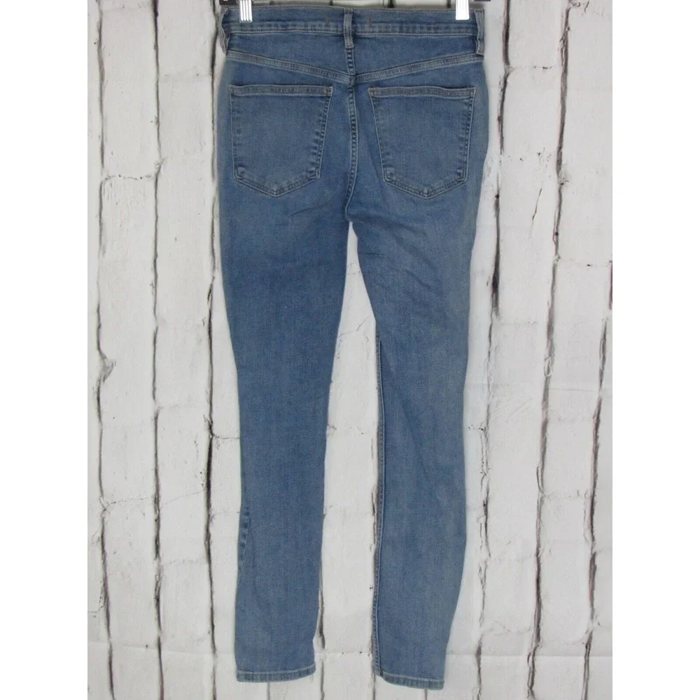 Free People Women Jeans Size 28S Blue High Rise 10" Skinny Classic Denim - Picture 2 of 3